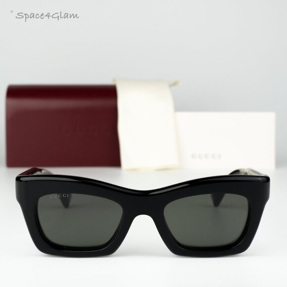 Gucci Women Sunglasses Black Grey Cat Eye GG1773S 001 BRAND NEW main image 9